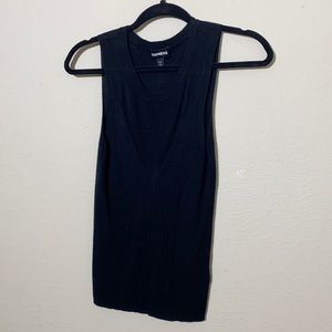 Express medium black sweater tank top